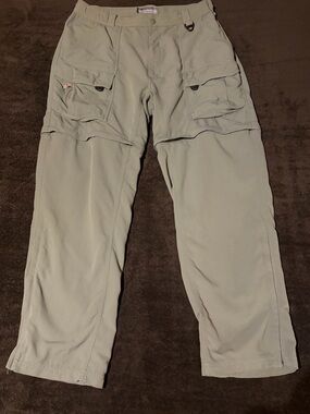 Vintage Columbia Olive Zip-Away Baggy Cargo Pants '03